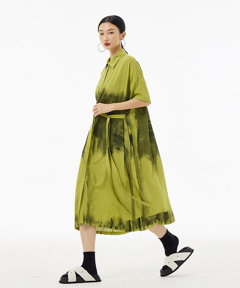 Blurred Print Dress